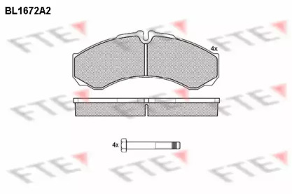 Комплект тормозных колодок FTE BL1672A2