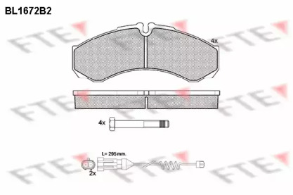 Комплект тормозных колодок FTE BL1672B2