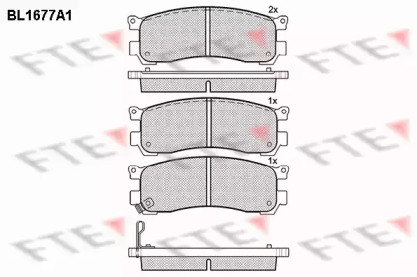 Комплект тормозных колодок FTE BL1677A1