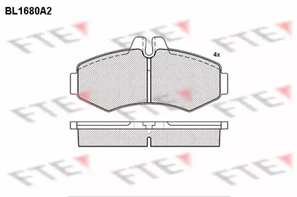 Комплект тормозных колодок FTE BL1680A2