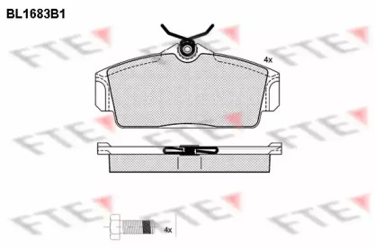 Комплект тормозных колодок FTE BL1683B1