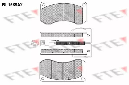 Комплект тормозных колодок FTE BL1689A2