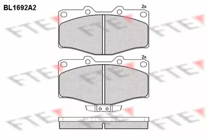 Комплект тормозных колодок FTE BL1692A2