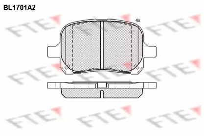 Комплект тормозных колодок FTE BL1701A2