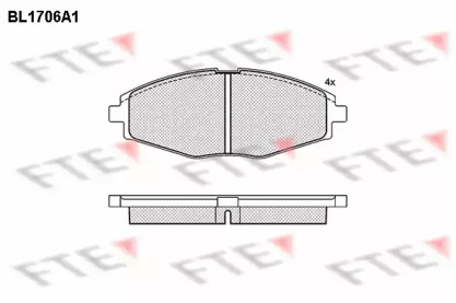 Комплект тормозных колодок FTE BL1706A1