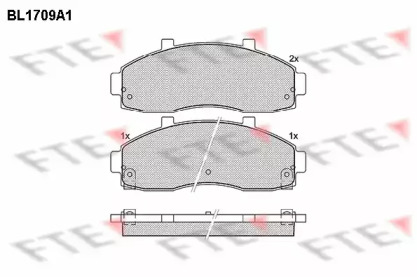 Комплект тормозных колодок FTE BL1709A1