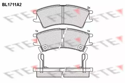 Комплект тормозных колодок FTE BL1711A2