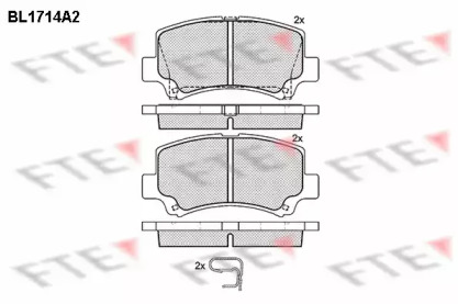 Комплект тормозных колодок FTE BL1714A2