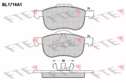 Комплект тормозных колодок FTE BL1716A1