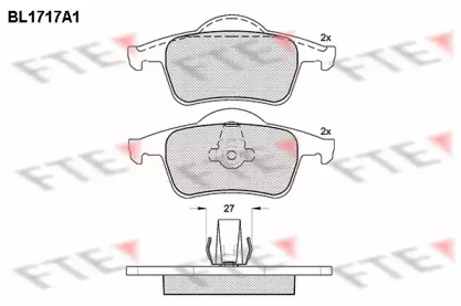 Комплект тормозных колодок FTE BL1717A1