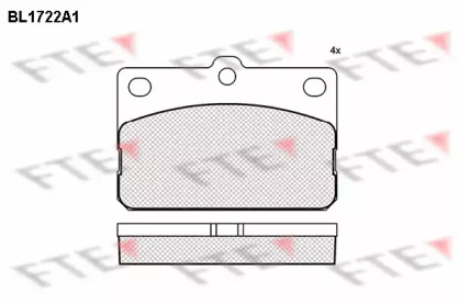 Комплект тормозных колодок FTE BL1722A1