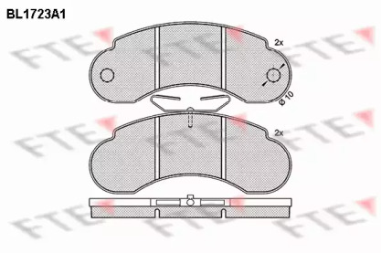 Комплект тормозных колодок FTE BL1723A1