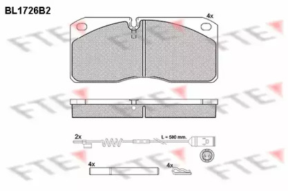 Комплект тормозных колодок FTE BL1726B2