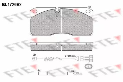 Комплект тормозных колодок FTE BL1726E2