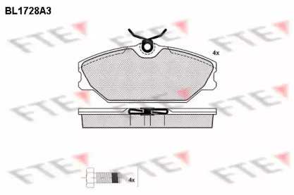 Комплект тормозных колодок FTE BL1728A3