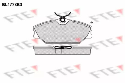 Комплект тормозных колодок FTE BL1728B3