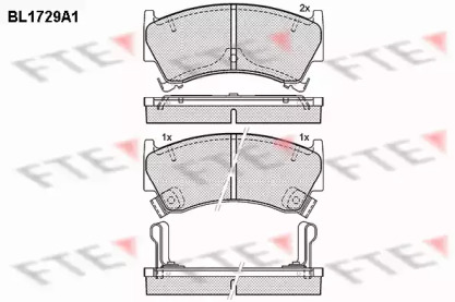 Комплект тормозных колодок FTE BL1729A1