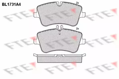 Комплект тормозных колодок FTE BL1731A4