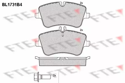 Комплект тормозных колодок FTE BL1731B4