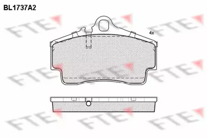 Комплект тормозных колодок FTE BL1737A2