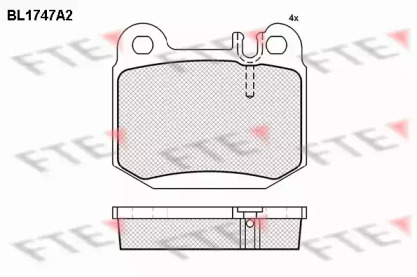 Комплект тормозных колодок FTE BL1747A2