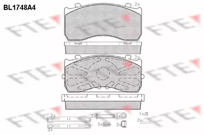 Комплект тормозных колодок FTE BL1748A4