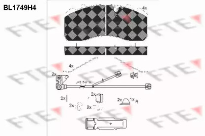 Комплект тормозных колодок FTE BL1749H4