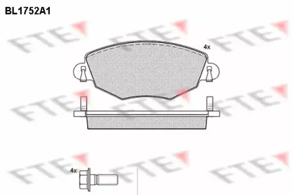 Комплект тормозных колодок FTE BL1752A1