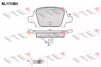 Комплект тормозных колодок FTE BL1753B4