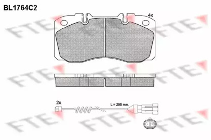 Комплект тормозных колодок FTE BL1764C2