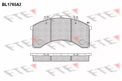 Комплект тормозных колодок FTE BL1765A2