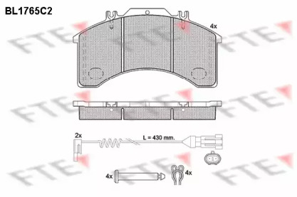 Комплект тормозных колодок FTE BL1765C2