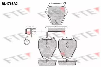 Комплект тормозных колодок FTE BL1768A2