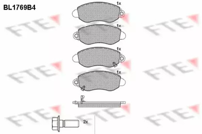 Комплект тормозных колодок FTE BL1769B4