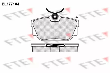 Комплект тормозных колодок FTE BL1771A4