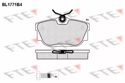 Комплект тормозных колодок FTE BL1771B4