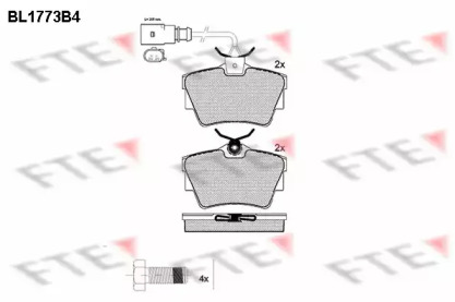 Комплект тормозных колодок FTE BL1773B4