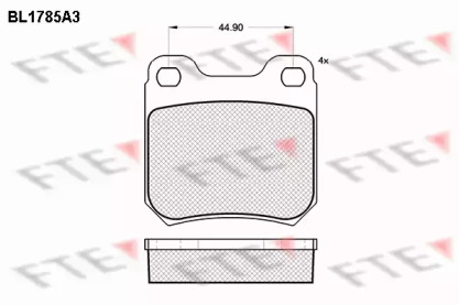 Комплект тормозных колодок FTE BL1785A3