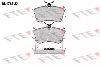 Комплект тормозных колодок FTE BL1787U2