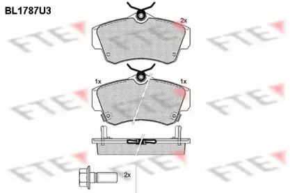 Комплект тормозных колодок FTE BL1787U3