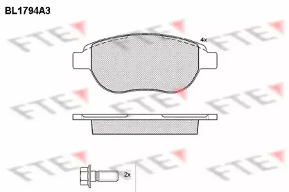 Комплект тормозных колодок FTE BL1794A3