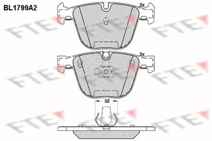 Комплект тормозных колодок FTE BL1799A2