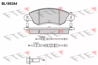 Комплект тормозных колодок FTE BL1802A4