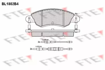 Комплект тормозных колодок FTE BL1802B4