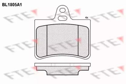 Комплект тормозных колодок FTE BL1805A1