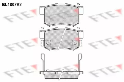 Комплект тормозных колодок FTE BL1807A2