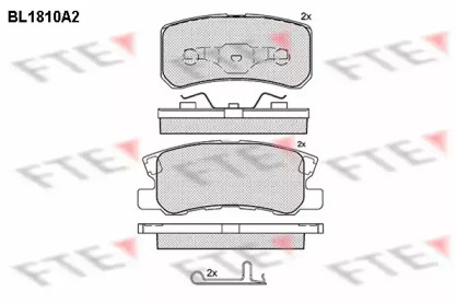 Комплект тормозных колодок FTE BL1810A2