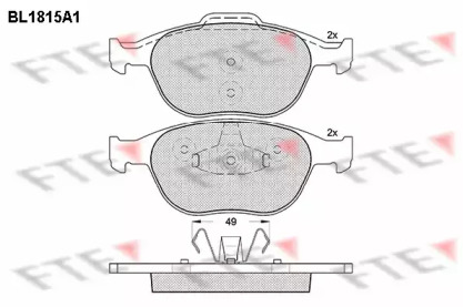 Комплект тормозных колодок FTE BL1815A1