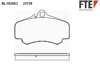 Комплект тормозных колодок FTE BL1820A2