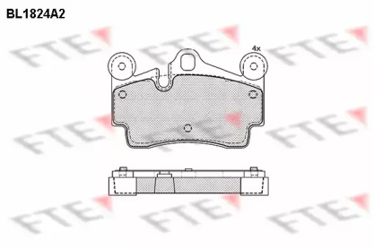 Комплект тормозных колодок FTE BL1824A2